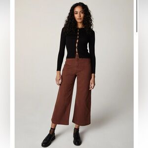 Unpublished Gemma High Rise Mod Sailor Cropped Jeans Women's Size 26‎ in Topanga